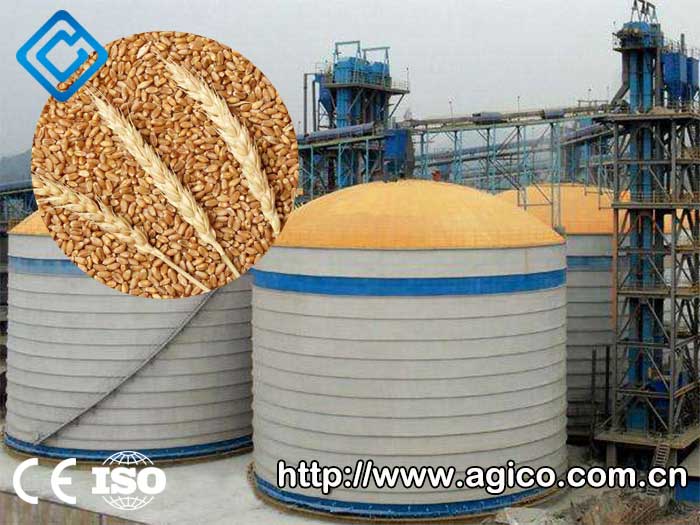 小麦储存钢谷物储存筒仓